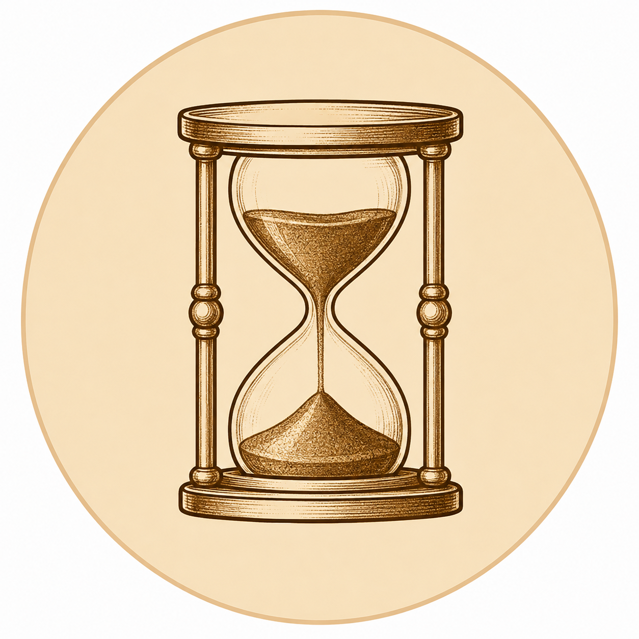 Hourglass representing Daniel's prophetic countdown