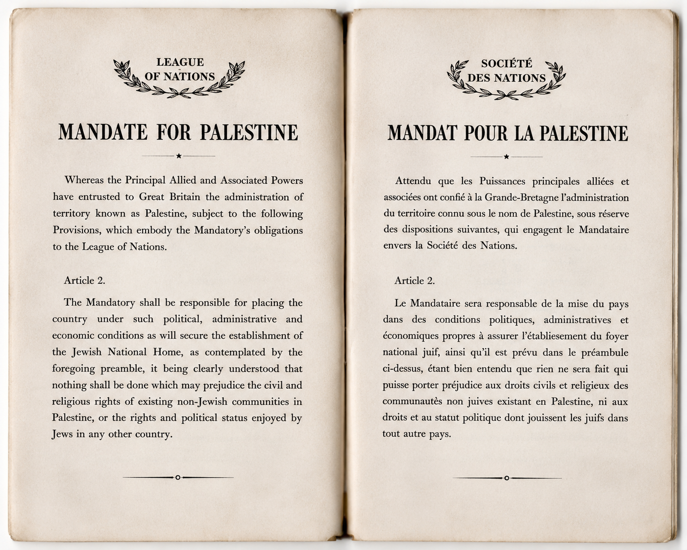 The Mandate for Palestine
