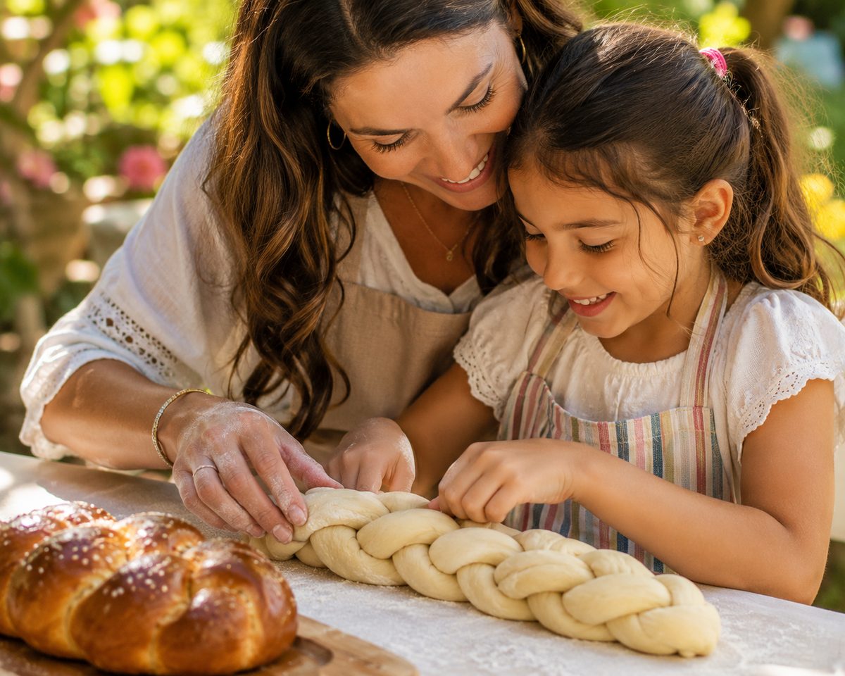 Making challah at Kingdom Festival